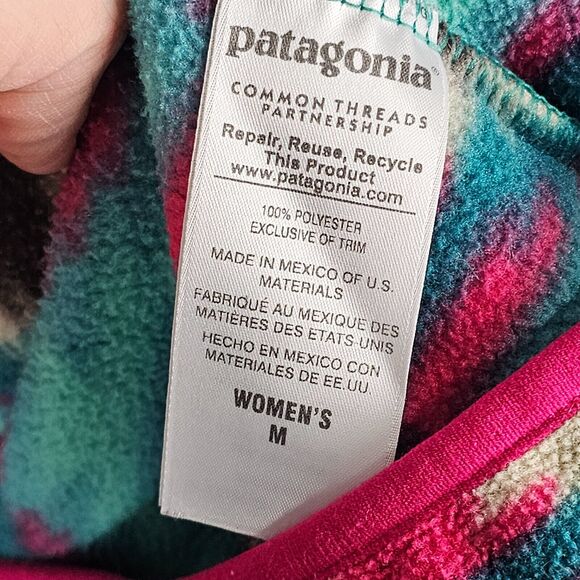 Patagonia Snap-T Southwestern Aztec Pattern Women's M Fleece Zip Jacket 25455 - Picture 8 of 10